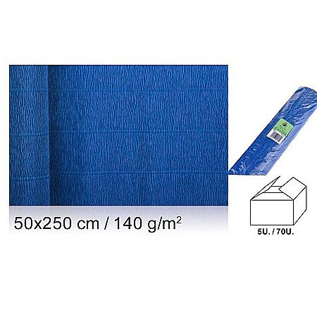 Hartie Floristica - HARTIE CREPONATA FLORISTICA IPB 50*250CM 140GR ALBASTRU PF957