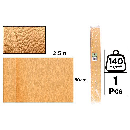 Hartie Floristica - HARTIE CREPONATA FLORISTICA IPB 50*250CM 140GR PORTOCALIU PF976