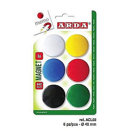 MIJLOACE DE PREZENTARE - ARD MAGNETI 40MM 6/SET ARDA ACL03