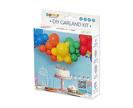 GOD GHIRLANDA DIN BALOANE GEMAR DIY Rainbow, 2m, 65/set 031300 [2]