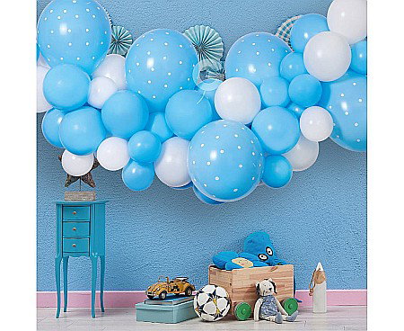 GOD GHIRLANDA DIN BALOANE GEMAR DIY Baby Blue, 2m, 65/set 031348 [1]