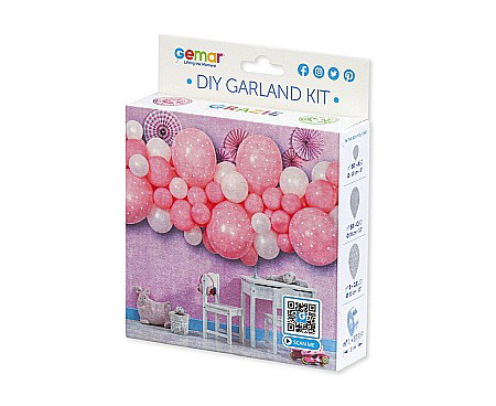 GOD GHIRLANDA DIN BALOANE GEMAR DIY Baby Pink, 2m, 65/set 031355 [3]