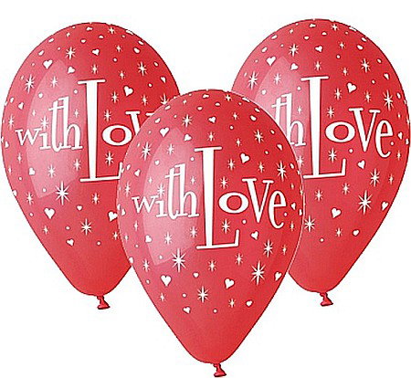 Baloane latex - GOD BALOANE LATEX WITH LOVE 12/SET GS110/P080