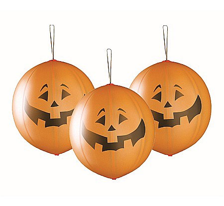 GOD BALOANE Premium balloons, Halloween Pumpkin, ball shape with rubber band 45cm 3/set GB/PG17 [1]
