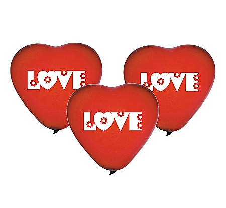 Ziua indragostitilor & Dragobete - GOD BALOANE Premium Balloons, 30cm, Love Hearts, 5/set CRS/P149