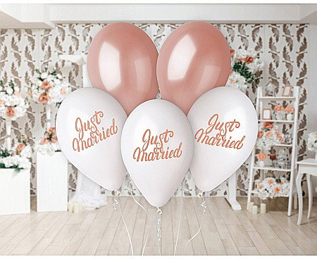 GOD BALOANE Premium helium ballons, Just Marries, 33cm, 5/set GMS120/JMR [1]