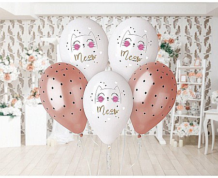 GOD BALOANE Premium helium ballons, CAT, 33cm, 5/set GMS120/KOT [1]