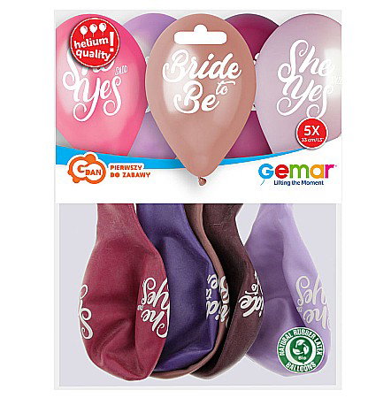 GOD BALOANE Premium helium ballons, Ladies Night, 33cm, 5/set GMS120/LNG [1]