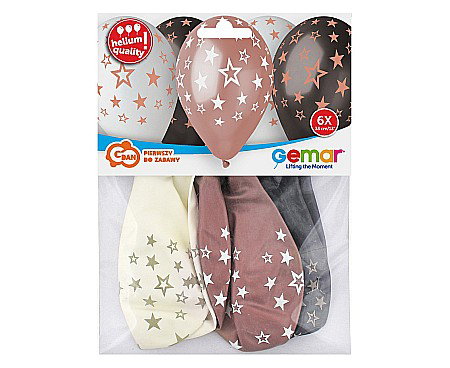 GOD BALOANE Premium helium balloons, Hel stars rose gold, 33cm, 6/set GMS120/778RN [1]