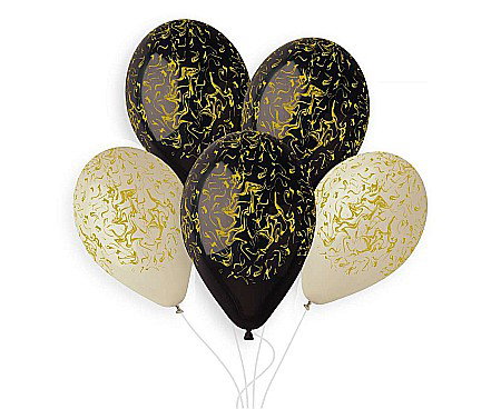 Happy birday "elegant" - GOD BALOANE black and latte, 13 CM 5/SET GS120/MCL