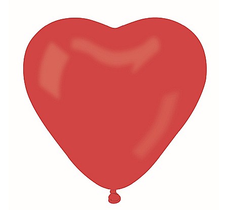 Baloane latex - GOD BALOANE CR pastel, Heart without overprint, 25cm, red 50/set CR/45/50