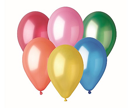 Baloane latex - GOD BALOANE LATEX GEMAR metal 8, multicoloured, 20cm 100/set AM80/82