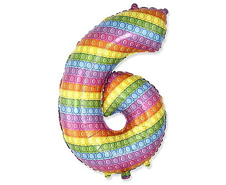Baloane si accesorii - GOD BALON FOLIE ALUMINIU  Number 6, POP IT, 85cm 901816POP