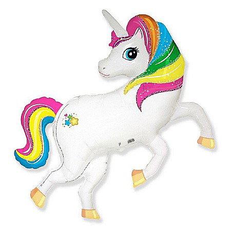 Unicorn - GOD BALON FOLIE ALUMINIU Rainbow unicorn, 36cm, rainbow-white 902780