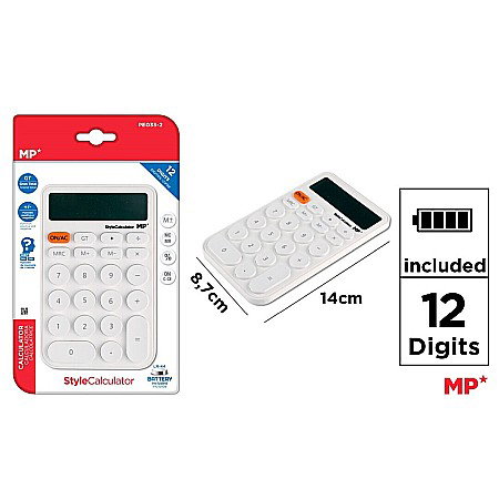 APARATURĂ ȘI PRODUSE DE BIROU - CALCULATOR STYLE IPB 12DIG ALB PE033-2