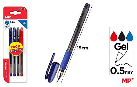 INSTRUMENTE DE SCRIS - PIX CU GEL IPB 0.5MM 4/SET CULORI ASORTATE PE164-1