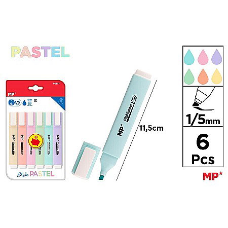 Textlinere - TEXTMARKER IPB 6/SET CULORI PASTEL PE537