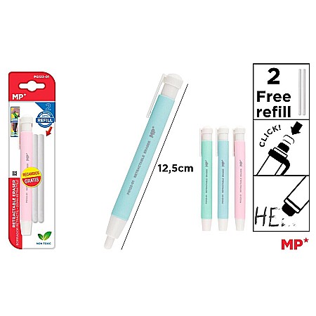 RECHIZITE SCOLARE IPB - RADIERA IPB TIP CREION + 2 REZERVE CULORI PASTEL PG122-01