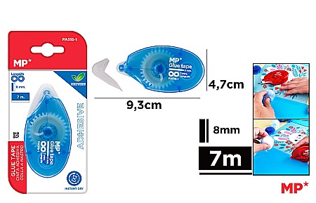 Banda dublu adeziva - BANDA DUBLU ADEZIVA CU DISPENSER IPB 8mm/7m PA516-1