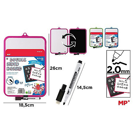 Whiteboarduri - WHITEBOARD IPB 2 FETE 18.5*26CM PT310-01