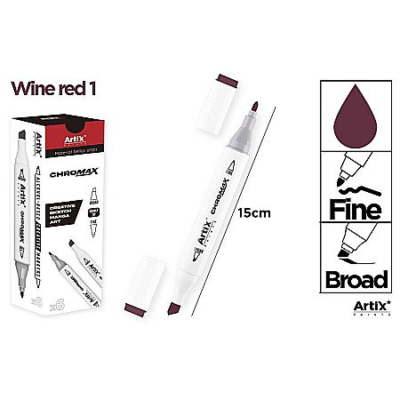 Markere creative 2 capete - ART MARKER IPB 2 CAPETE ROSU VIN 1 PP915-1 nn