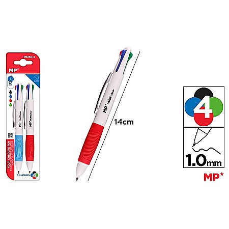 Pixuri cu mecanism - PIX RETRACTABIL IPB 4 CULORI 1.00MM 2/SET PE250-3