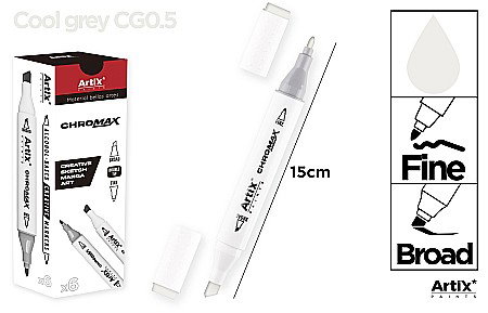 Markere creative 2 capete - ART MARKER IPB 2 CAPETE GRI DESCHIS CGO.5 PP915-110 nn