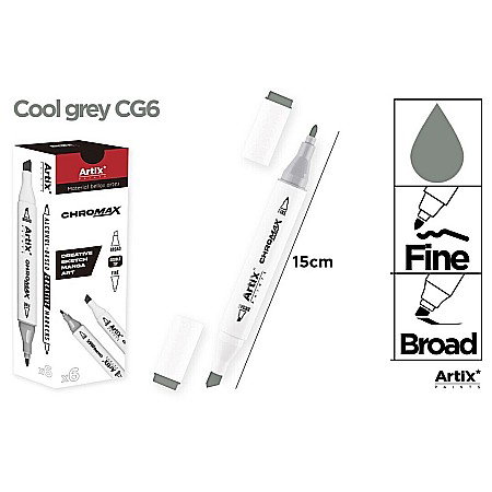 Markere creative 2 capete - ART MARKER IPB 2 CAPETE GRI INCHIS COOL CG6 PP915-113 nn