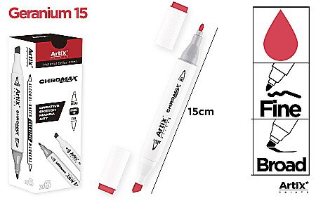 Markere creative 2 capete - ART MARKER IPB 2 CAPETE ROSU MUSCATA 15 PP915-15 nn