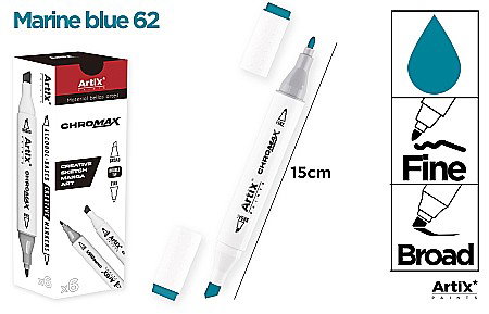 Markere creative 2 capete - ART MARKER IPB 2 CAPETE ALBASTRU MARIN 62 PP915-62 nn