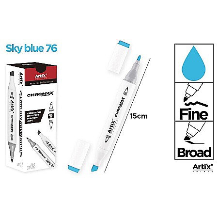 Markere creative 2 capete - ART MARKER IPB 2 CAPETE ALBASTRU CER 76 PP915-76 nn