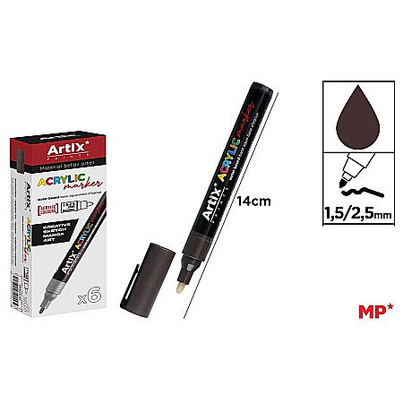 Marker cu vopsea - MARKER ACRILIC IPB 1.5-2.5MM MARO CIOCOLATA PP922-02