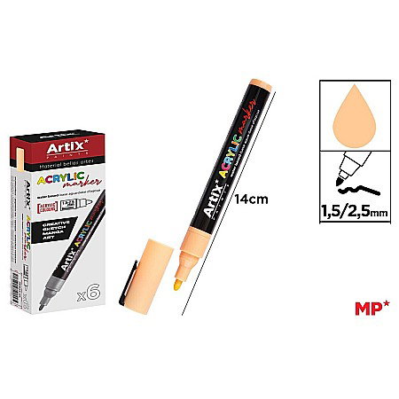 Marker cu vopsea - MARKER ACRILIC IPB 1.5-2.5MM VANILIE PP922-10
