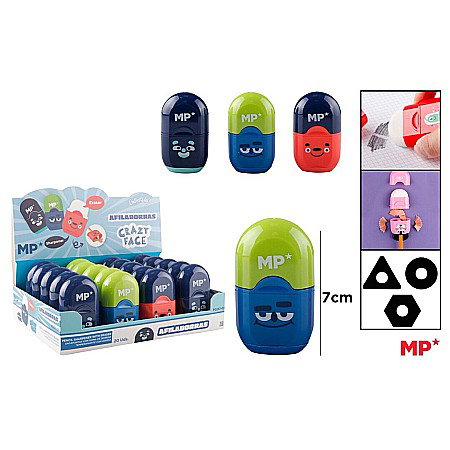 Ascutitori - ASCUTITOARE CU RADIERA IPB CRAZY FACE PG237-03