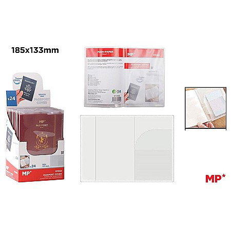 Ecusoane/ coperte documente /accesorii - COPERTA PASAPORT IPB 185*133MM TRANSPARENTA PP060