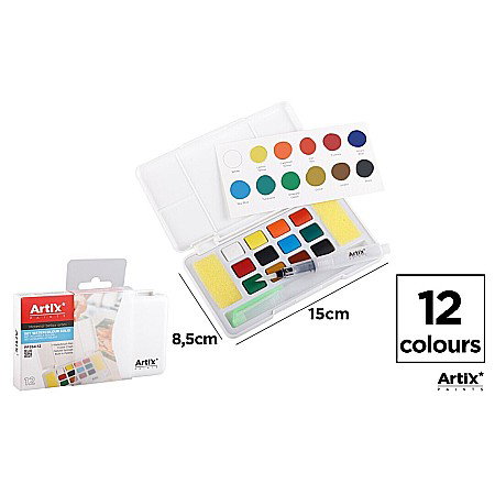 Acuarele - ACUARELE IPB ARTIX 12/SET + PENSULA PP264-12