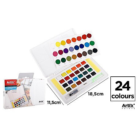 RECHIZITE SCOLARE IPB - ACUARELE IPB ARTIX 24/SET + PENSULA PP264-24