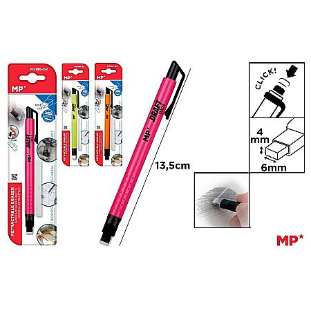 RECHIZITE SCOLARE IPB - RADIERA IPB TIP CREION FLUO CU REZERVA PG186-02