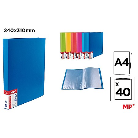 Mape de prezentare cu folii - MAPA PREZENTARE A4 PP 40 FOLII CULORI FLUORESCENTE PC314