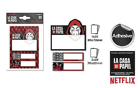 Diverse Articole de Craciun - STICK INDEX IPB 80*72MM-70*20MM*25PCS LA CASA DE PAPEL NFCP004-01