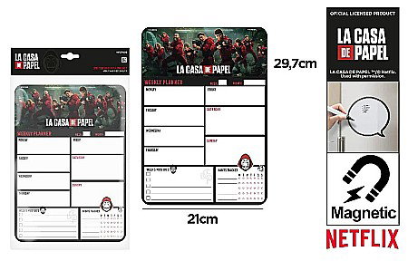 Organizere/ Plannere - PLANNER SAPTAMANAL MAGNETIC IPB A4 LA CASA DE PAPEL NFCP006
