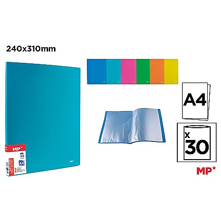 Mape de prezentare cu folii - MAPA PREZENTARE A4 PP 30 FOLII CULORI FLUORESCENTE PC313