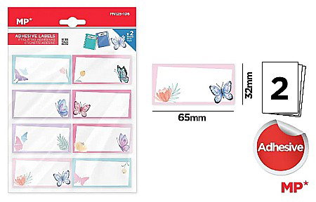 Etichete scolare - ETICHETE SCOLARE ADEZIVE IPB 2 COLI/SET FLUTURI PN125-106