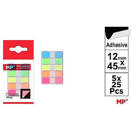Indecsi autoadezivi, pagemarkere - STICK INDEX IPB 5 CULORI PASTEL FLUORESCENT STEAG 12*45MM PN108