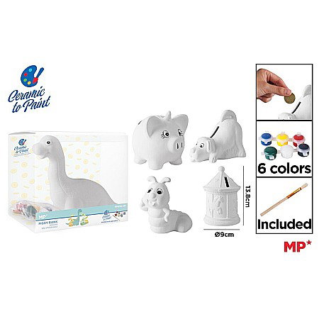 HOBBY - PUSCULITA CERAMICA IPB PENTRU PICTAT, 6 CULORI + PENSULA PP950-01