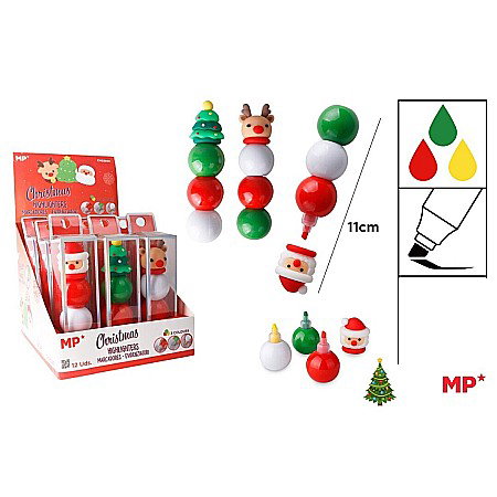 Diverse Articole de Craciun - TEXTMARKER IPB POP A POINT CULORI FLUORESCENTE FIGURINE CRACIUN CH23020