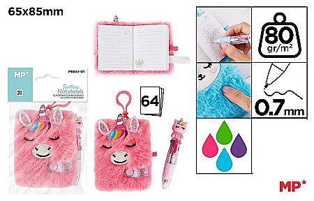 RECHIZITE SCOLARE IPB - NOTES CU PUF IPB 65*85MM 64 FILE FANTASY PISICUTA + PIX PB834-02
