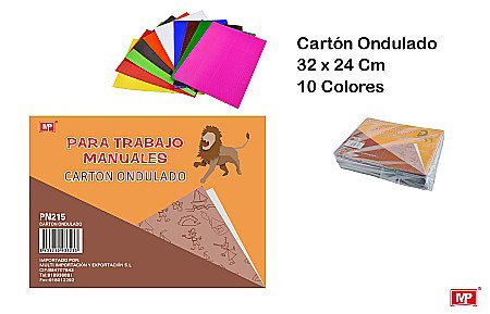 Hartie ondulata pentru flori - CARTON ONDULAT IPB 32*24CM 10/SET CULORI ASORTATE PN215