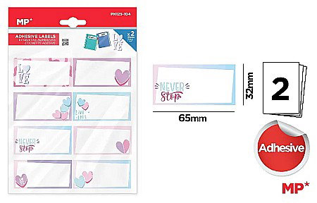 Etichete scolare - ETICHETE SCOLARE ADEZIVE IPB 2 COLI/SET LOVE PN125-104