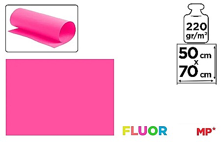 Carton color 50x70 - CARTON COLOR IPB 50*70CM 220GR ROZ NEON PN253